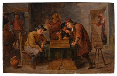 Voir en plein écran - Voir 1 du lot 13. Tric-Trac Players in a Tavern.