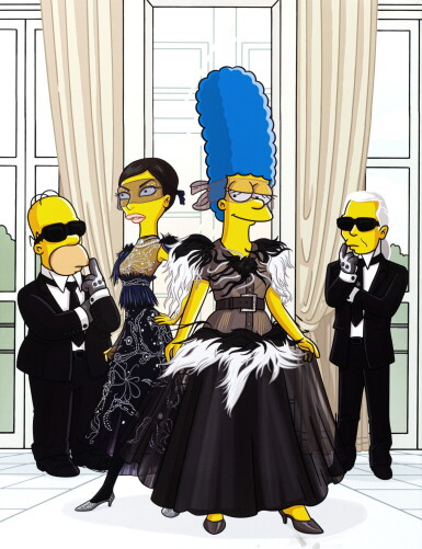 View full screen - View 1 of Lot 2185. After Julius Preite, Karl Lagerfeld and the Simpsons | D'après Julius Preite, Karl Lagerfeld et les Simpson.