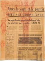 Figure debout, têtes de face et de profil et fantaisies ornementales