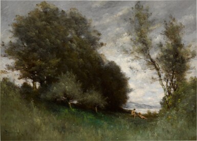 View full screen - View 1 of Lot 410. Baigneuses dans un paysage.