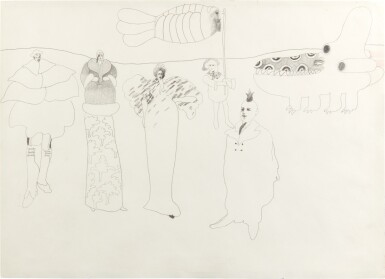 View full screen - View 1 of Lot 40. Heinz Edelmann | Concept Drawing for the Yellow Submarine, pencil, 1967.