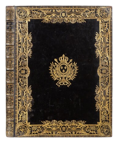 View full screen - View 1 of Lot 479. Le Sacre de Louis XV. Exemplaire de présentation dans une somptueuse reliure de Padeloup..