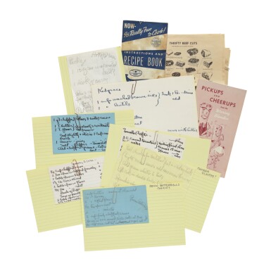 View full screen - View 1 of Lot 57. GEORGIA O'KEEFFE | THE ARTIST'S RECIPE CARD FILE. CIRCA 1950S–1970S.