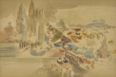 View full screen - View 1 of Lot 380. Landscape of the Brown Fungus.