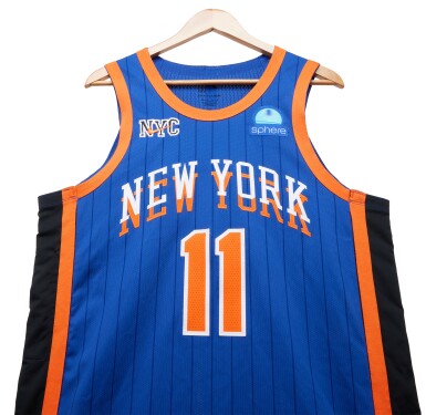 View full screen - View 1 of Lot 32. Jalen Brunson New York Knicks 2023-2024 Game Worn City Edition Jersey .