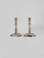 A Pair of Régence Silver Candlesticks, Jean Beron, Vitre, Circa 1720