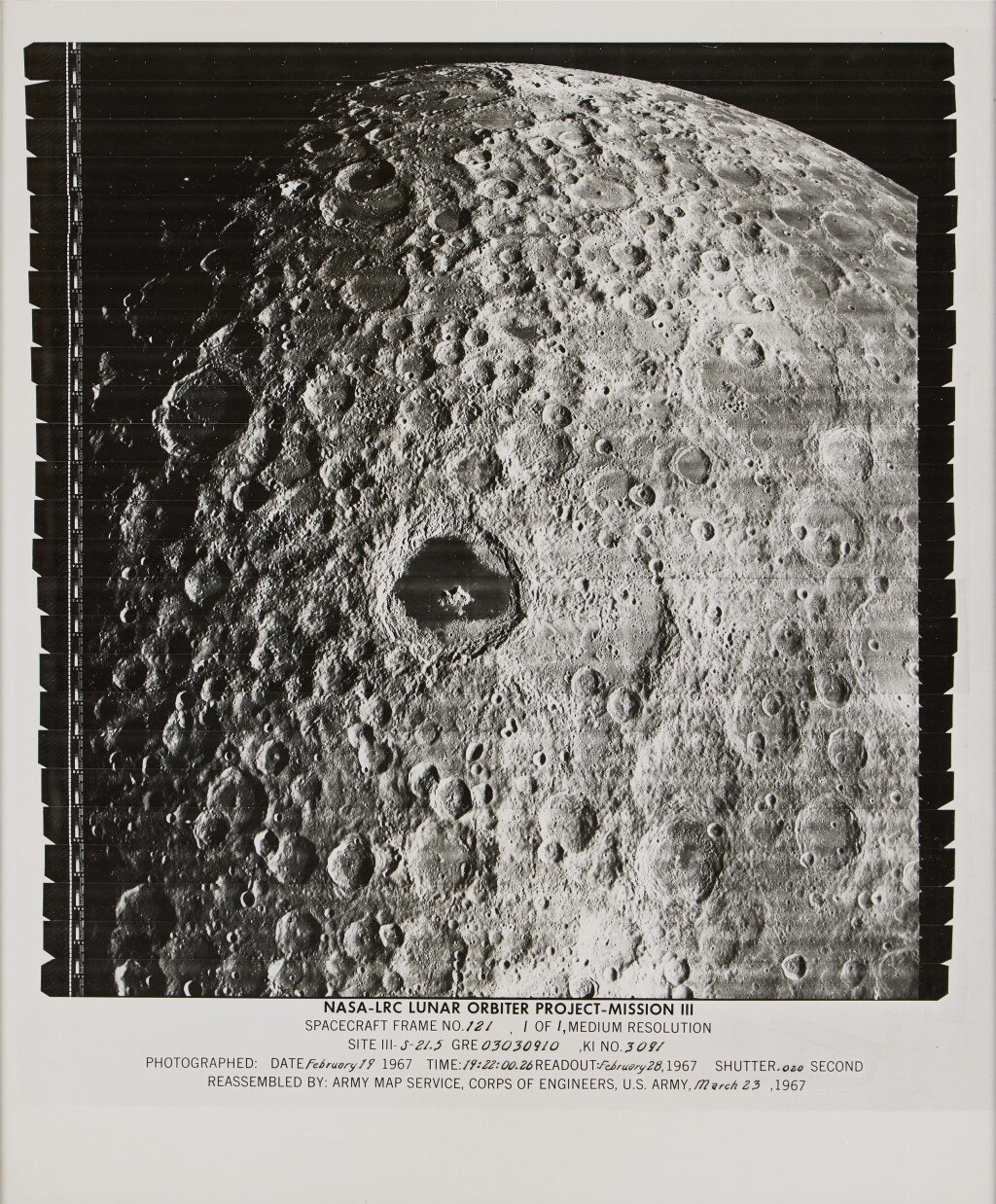 View full screen - View 1 of Lot 56. Lunar Orbiter III.