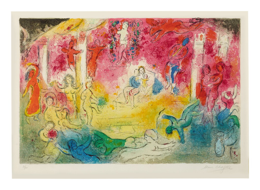 View full screen - View 1 of Lot 27. MARC CHAGALL | TEMPLE AND HISTORY OF BACCHUS (M. 346; SEE C. BKS. 46).