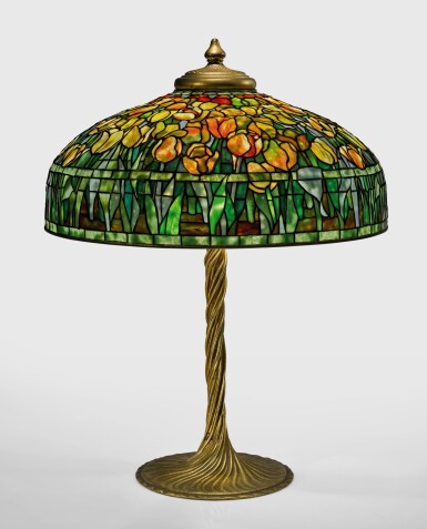 View full screen - View 1 of Lot 437. TIFFANY STUDIOS | "TULIP" TABLE LAMP.