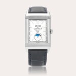 Reverso Tribute DuoFace Calendar, Reference Q3918420 A stainless steel reversible dual time zone triple calendar wristwatch with moon phases and day and night indication, Circa 2022 | 積家 | REVERSO TRIBUTE DUOFACE CALENDAR 型號 Q3918420 | 精鋼可翻轉兩地時間全日曆腕錶,備月相及晝夜顯示,約2022年製