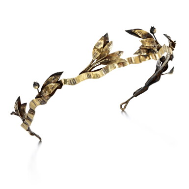 View full screen - View 1 of Lot 59. The Anglesey Laurel Leaf Tiara, 1912 .