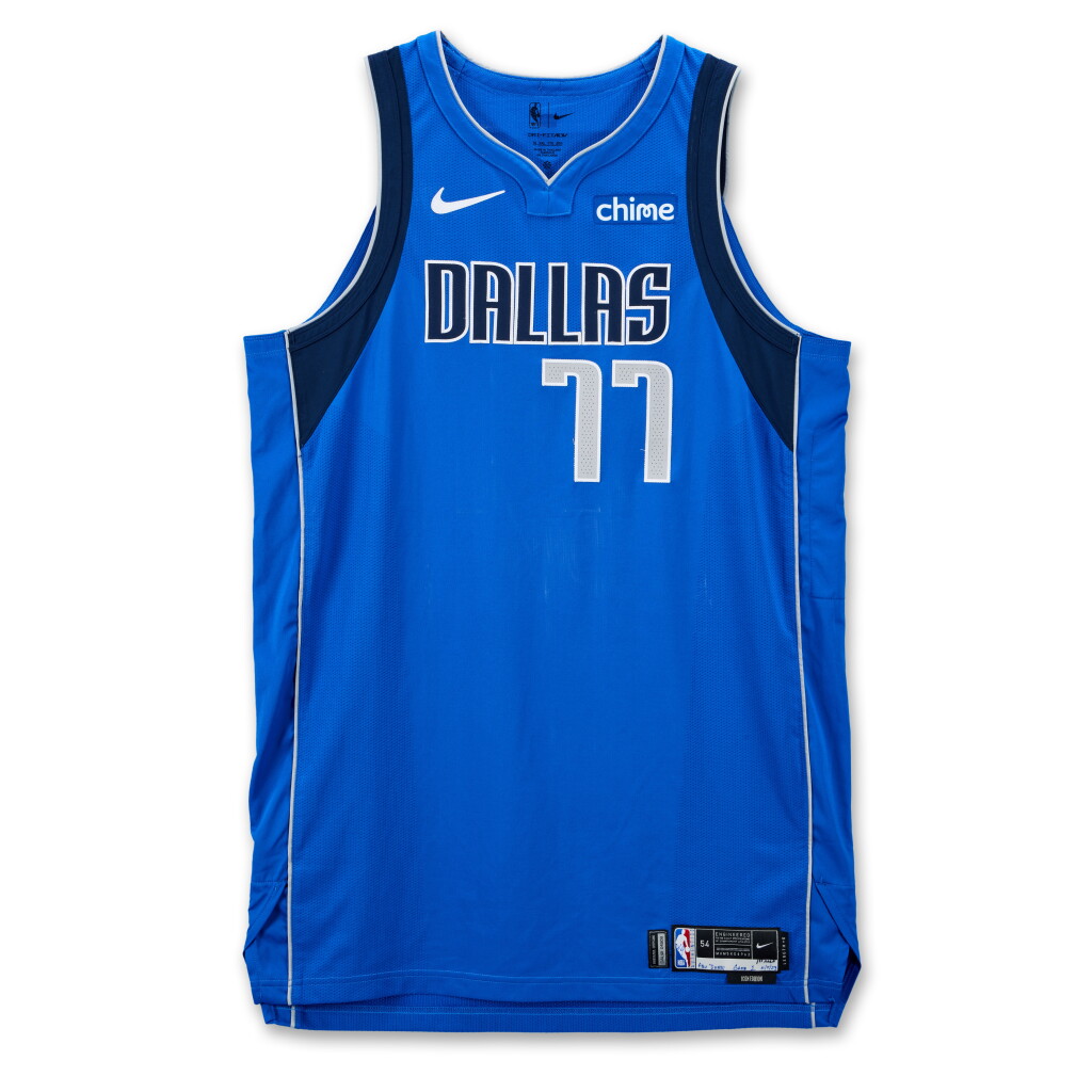 View full screen - View 1 of Lot 107. Luka Dončić Dallas Mavericks 2023-2024 Game Worn Icon Edition Jersey | Double-Double.