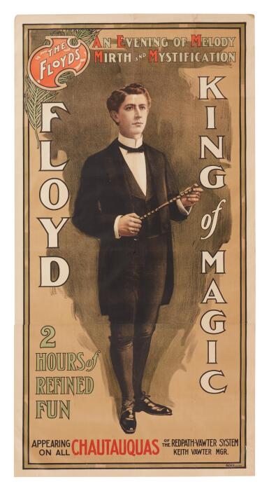 View full screen - View 1 of Lot 244. Floyd, Walter Edwin, & Mary Robinson ("Mohala") Floyd | A fine matched pair of posters for the principals of a second-sight act.