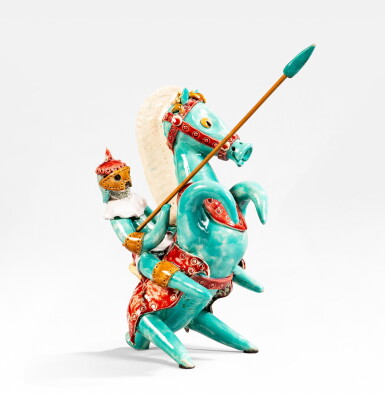 View full screen - View 1 of Lot 1055. Knight jousting | Chevalier en joute équestre.