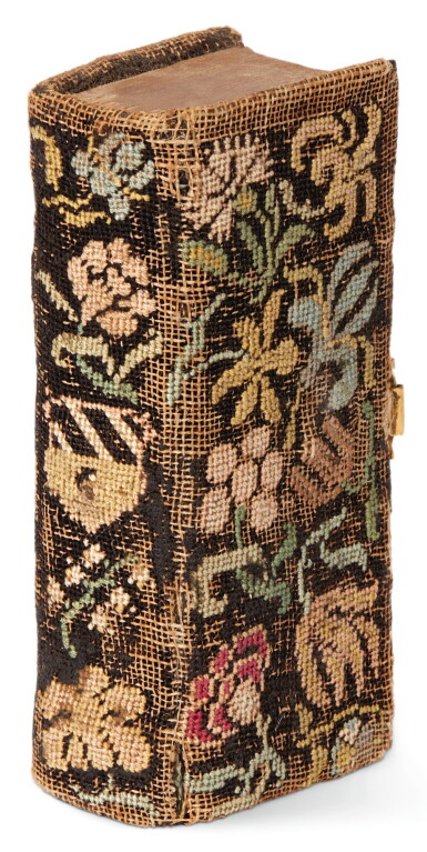 View full screen - View 1 of Lot 109. Bible, Psalms, Die Lob-Spielende Davids-Harpffe, Altdorff, 1690, contemporary embroidered binding.