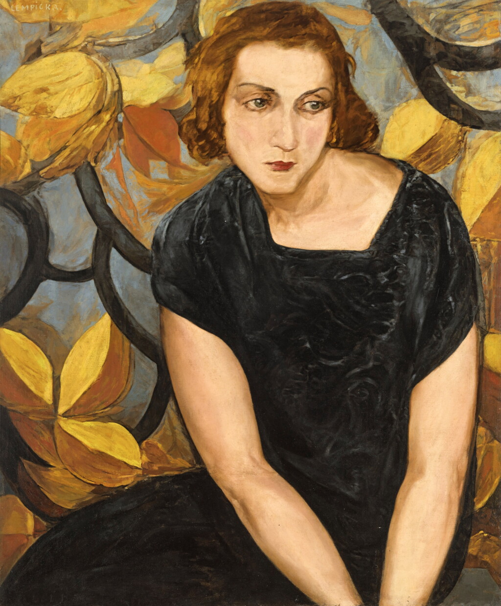 View full screen - View 1 of Lot 142. Portrait d'une jeune femme triste.