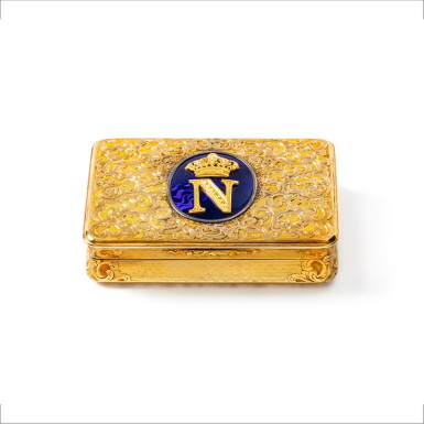 View full screen - View 1 of Lot 139. A gold and enamel Imperial presentation box, Paris, circa 1855.