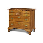 A Chippendale Scallop-Top Chest of Drawers, probably by Benjamin Munn III (1738-1824), Deerfield, Massachusetts, Circa 1775