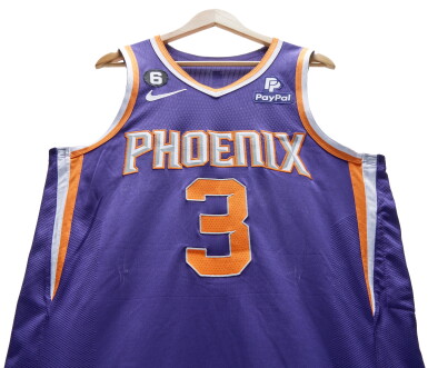 View full screen - View 1 of Lot 63. Chris Paul Phoenix Suns 2022-2023 Game Worn Icon Edition Jersey | Double-Double.