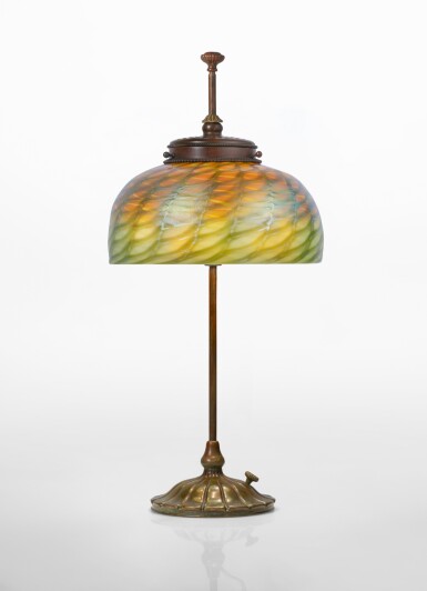 View full screen - View 1 of Lot 246. Adjustable Damascene Table Lamp.