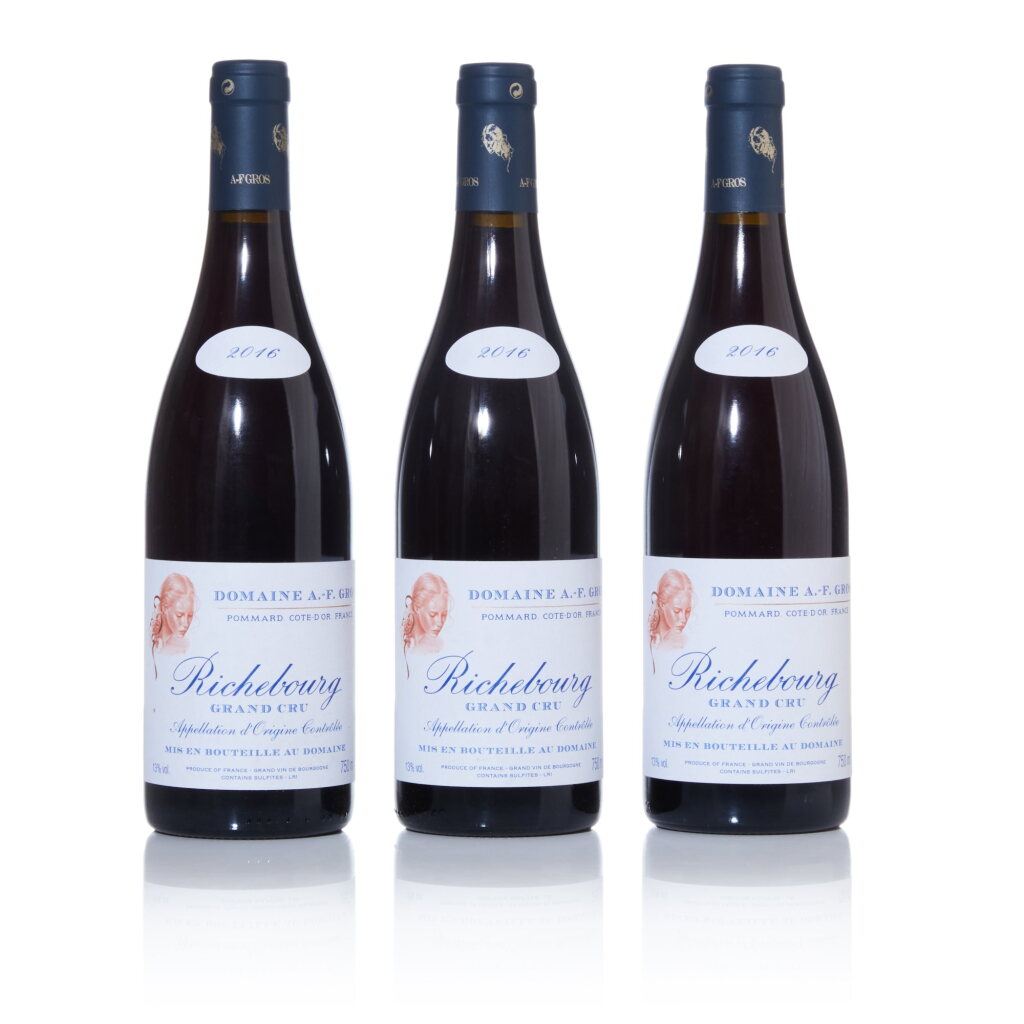 View full screen - View 1 of Lot 217. Richebourg 2016 Domaine A. F. Gros (3 BT).