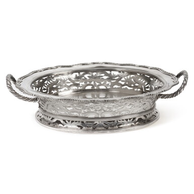 View full screen - View 1 of Lot 105. A George II Silver Two-Handled Basket, Paul Crespin, London, 1748.