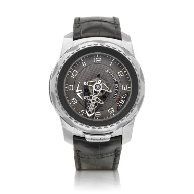 View full screen - View 1 of Lot 8049. Freak Lab, Reference 2100-138 | A limited edition white gold carrousel tourbillon wristwatch with dual direct escapement and date, Circa 2017 | 雅典 | Freak Lab 型號2100-138 | 限量版白金卡羅素陀飛輪腕錶,備雙擒縱系統及日期顯示,約2017年製.