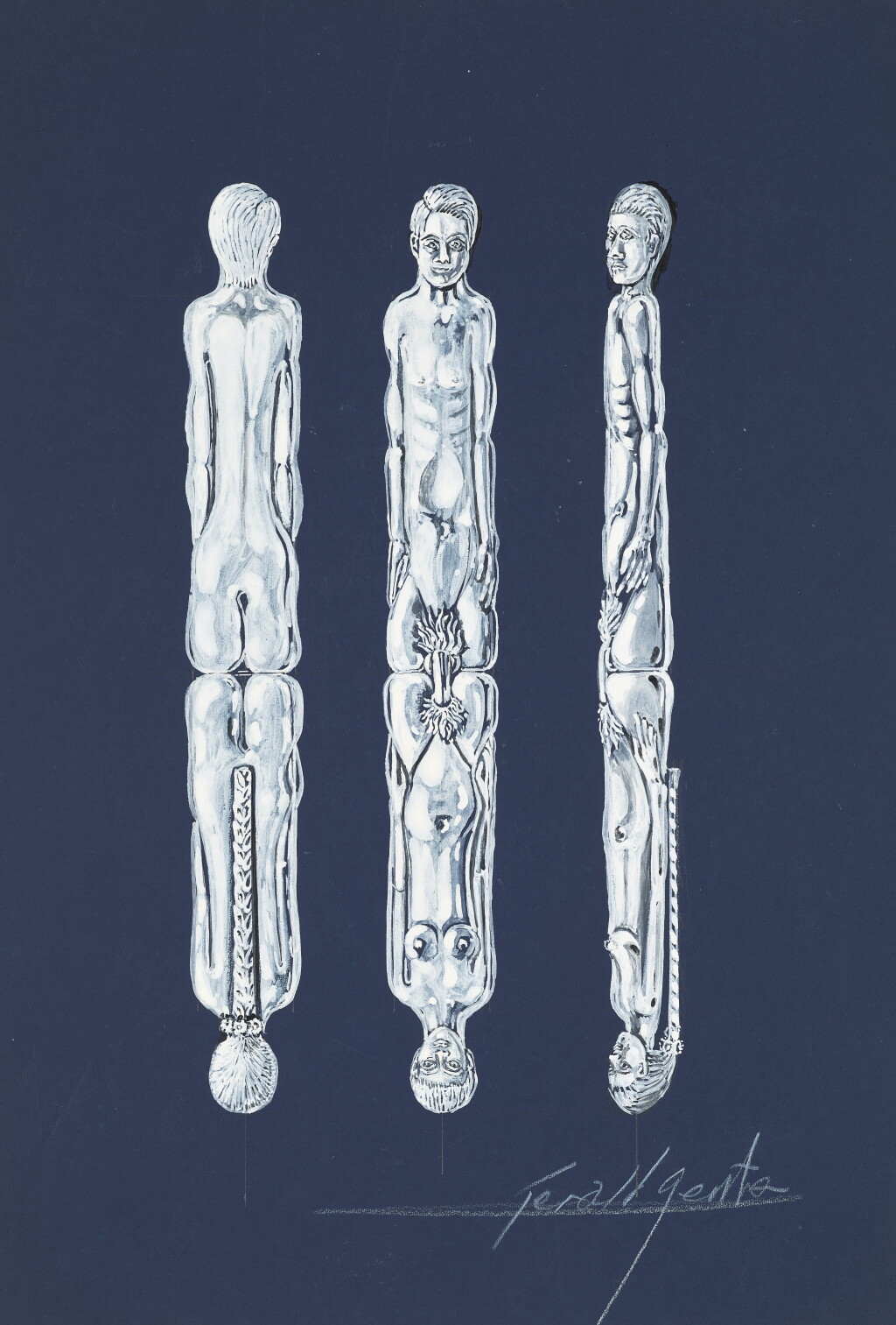View full screen - View 1 of Lot 26. Design of an erotic pen with accompanying NFT Circa 1988.