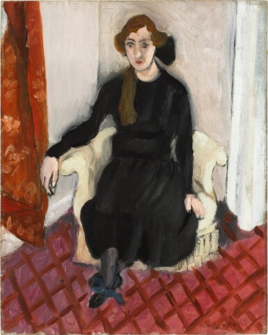 View full screen - View 1 of Lot 42. Henri Matisse 亨利・馬蒂斯 | Jeune fille en noir 黑衣少女.