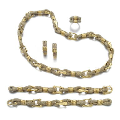 View full screen - View 1 of Lot 282. GOLD AND ROPE PARURE, BOUCHERON.