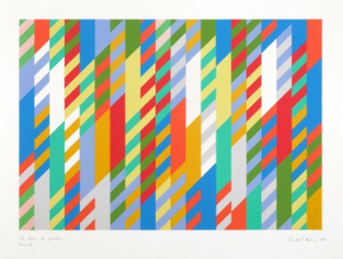 View full screen - View 1 of Lot 210. BRIDGET RILEY | 1ST STUDY FOR PAINTING.