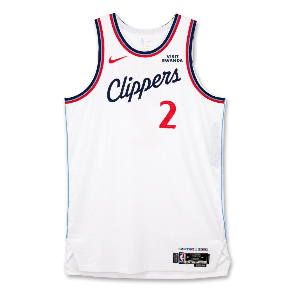 View full screen - View 1 of Lot 9. Kawhi Leonard Los Angeles Clippers 2025-2026 Game Worn Association Edition Jersey | 30 Points | Double-Double | Matched to 2 Games.