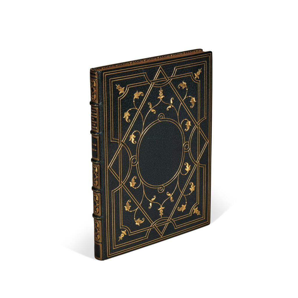 View full screen - View 1 of Lot 151. Giovio, Tetrastiques faictz sur les devises, Lyon, 1560, nineteenth-century blue morocco gilt in period style.