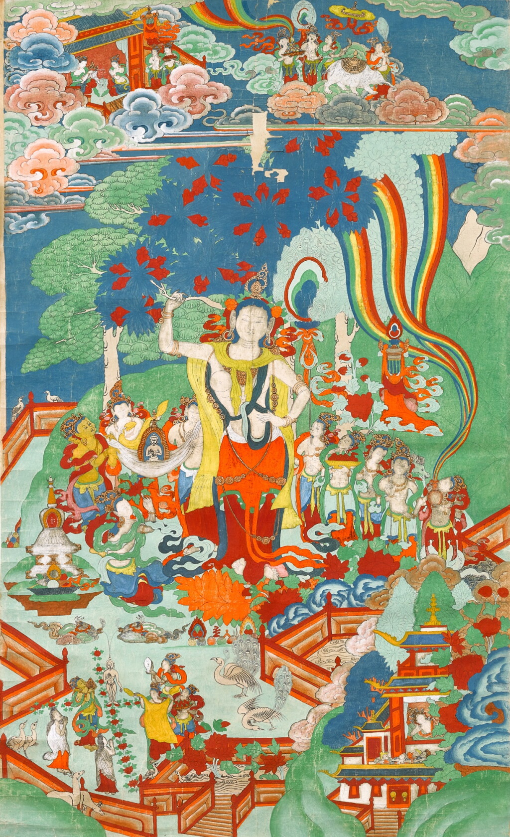 View full screen - View 1 of Lot 8031. 張大千 釋迦誕生圖 | Chang Dai-chien, The Birth of the Buddha.