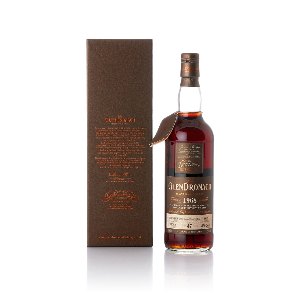 View full screen - View 1 of Lot 7075. The Glendronach Single Cask 47 Year Old 45.9 abv 1968 (1 BT70).