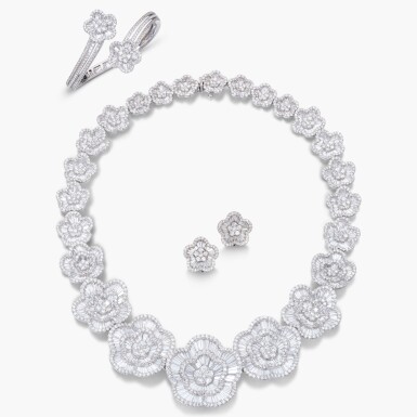 View full screen - View 1 of Lot 850. Diamond 'La Fleur' Parure.