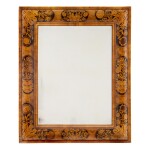 A William and Mary Walnut and Marquetry Cushion Mirror, Circa 1690
