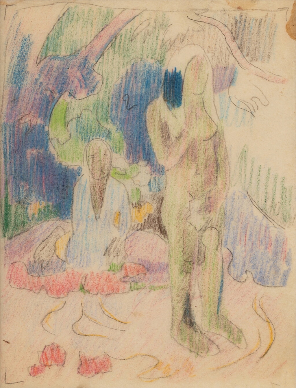 View full screen - View 1 of Lot 68. Parau na te varua ino, paroles du diable (study).