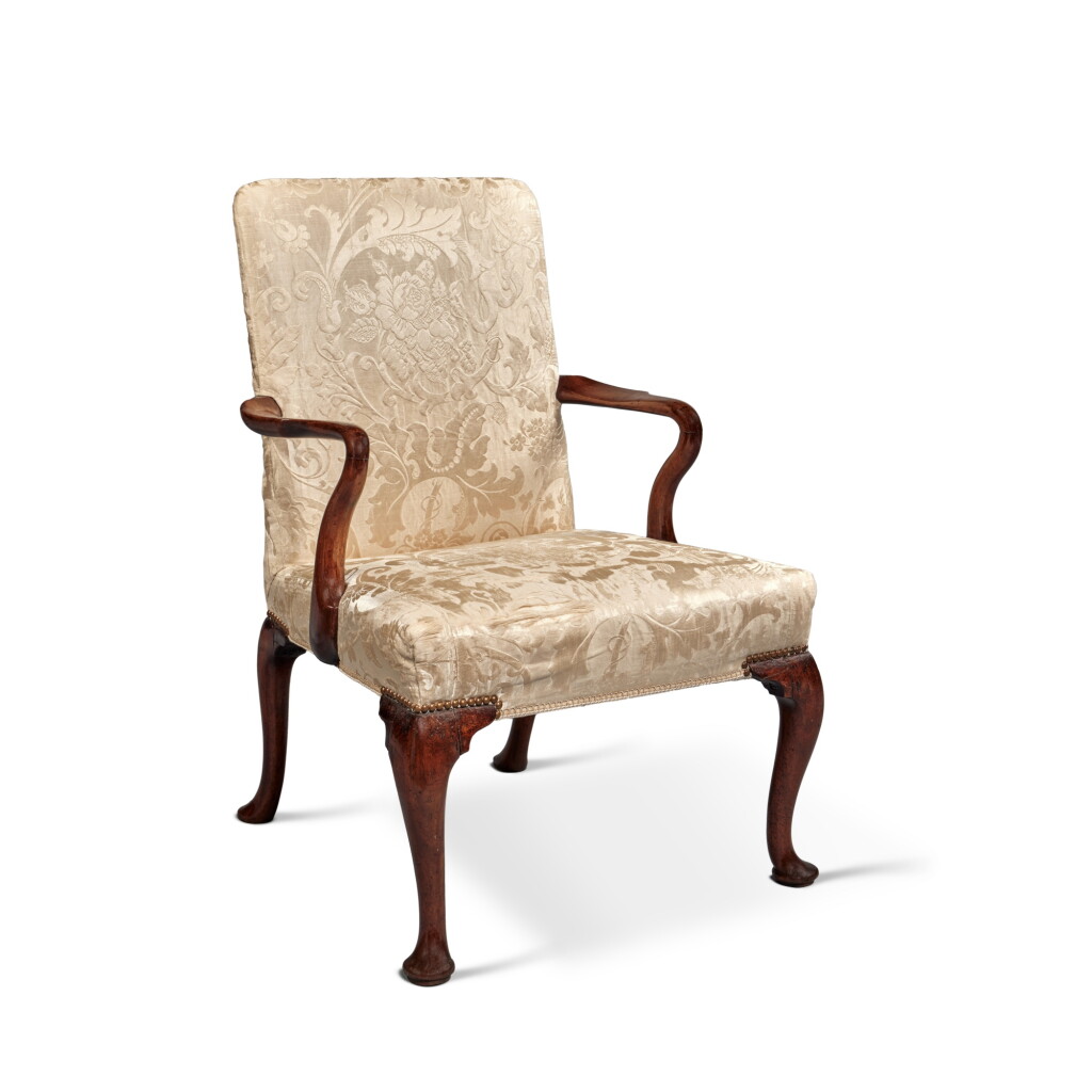 View full screen - View 1 of Lot 160. A George II Walnut Open Armchair, Circa 1730.