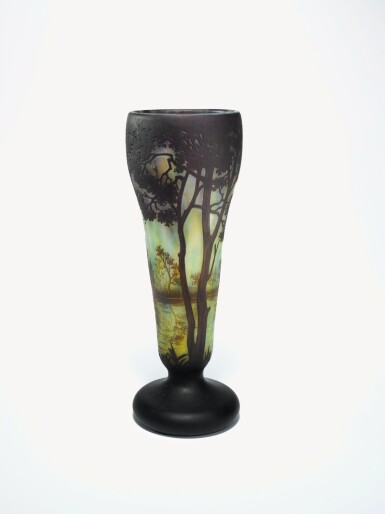 View full screen - View 1 of Lot 45. Daum, "Landscape" Vase.