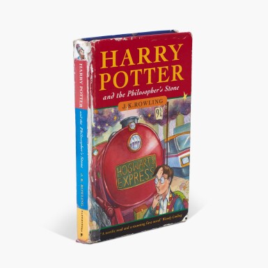 View full screen - View 1 of Lot 74. J.K. Rowling | Harry Potter and the Philosopher's Stone, 1997, first edition, hardback issue, ex-library copy.