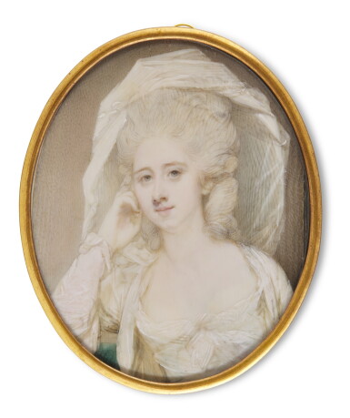 View full screen - View 1 of Lot 314. Portrait of Georgina, Duchess of Devonshire, née Spencer (1757-1806), circa 1780.