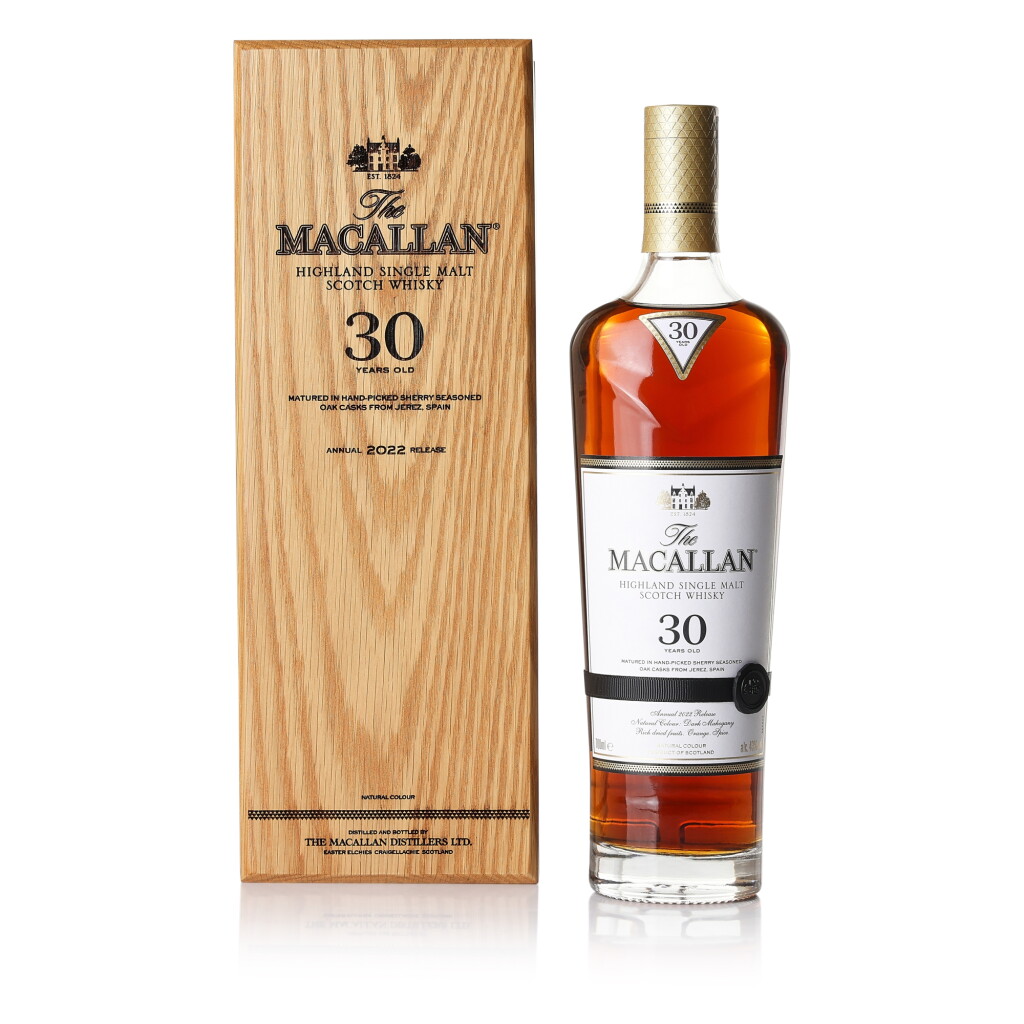 View full screen - View 1 of Lot 3214. The Macallan 30 Year Old Sherry Oak 2022 Release 43.0 abv NV (1 BT70).