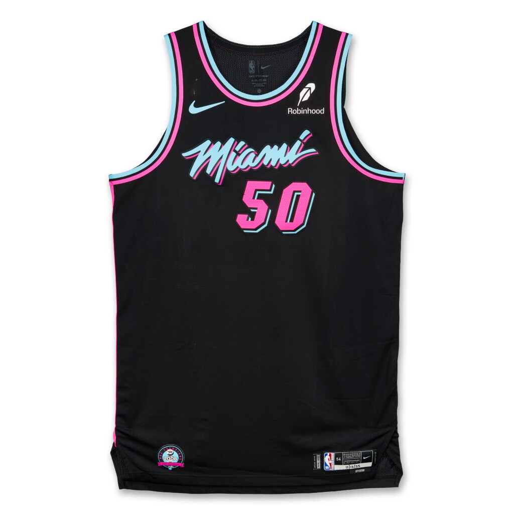 View full screen - View 1 of Lot 74. Vladislav Goldin Miami Heat 2025-2026 Game Issued City Edition Jersey.