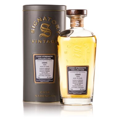 View full screen - View 1 of Lot 690. Ledaig Signatory Vintage Cask Strength 31 Year Old Cask #3222 47.2 abv 1974 (1 BT70).