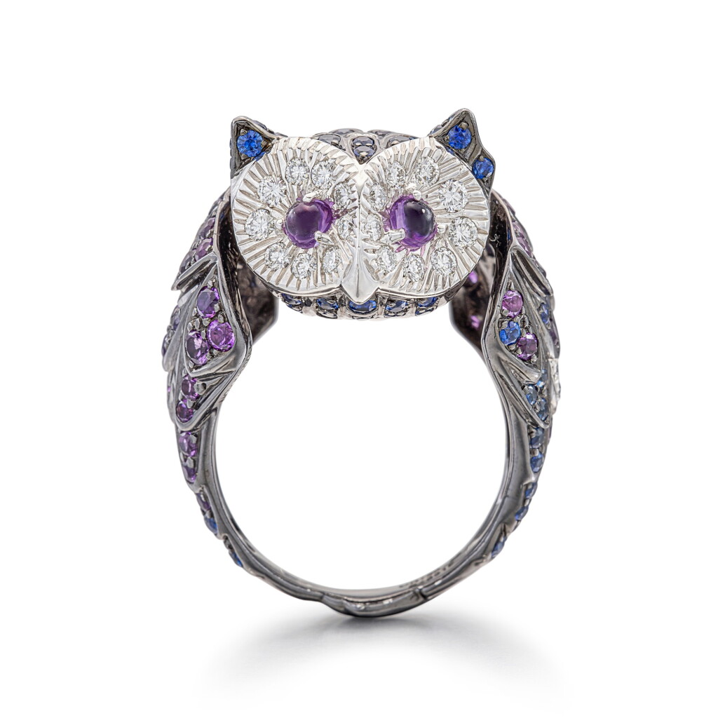 全萤幕检视 - 查看302Sapphire, Amethyst and Diamond Ring | 寳詩龍 | 藍寶石,紫水晶 配 鑽石 戒指的1