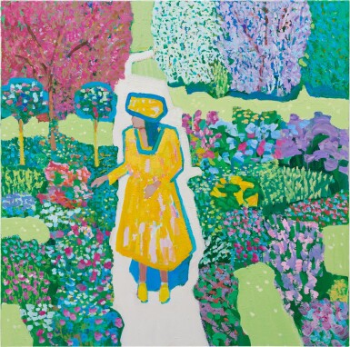 View full screen - View 1 of Lot 28. Im gelben Kleid, 2018.