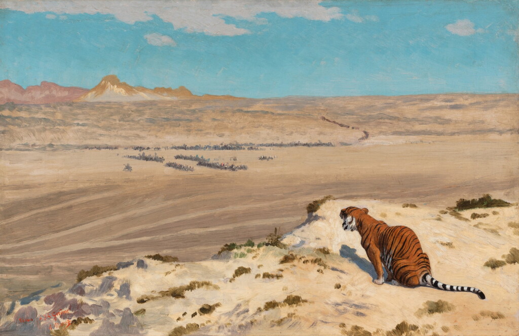 View full screen - View 1 of Lot 39. Tiger on the Watch.