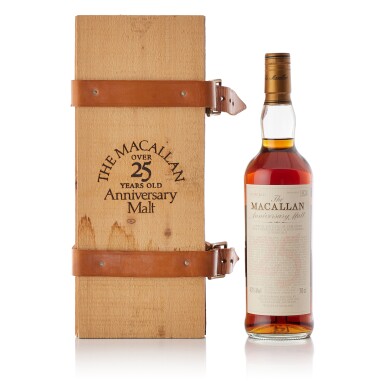 View full screen - View 1 of Lot 9141. The Macallan 25 Year Old Anniversary Malt 43.0 abv NV (1 BT70).