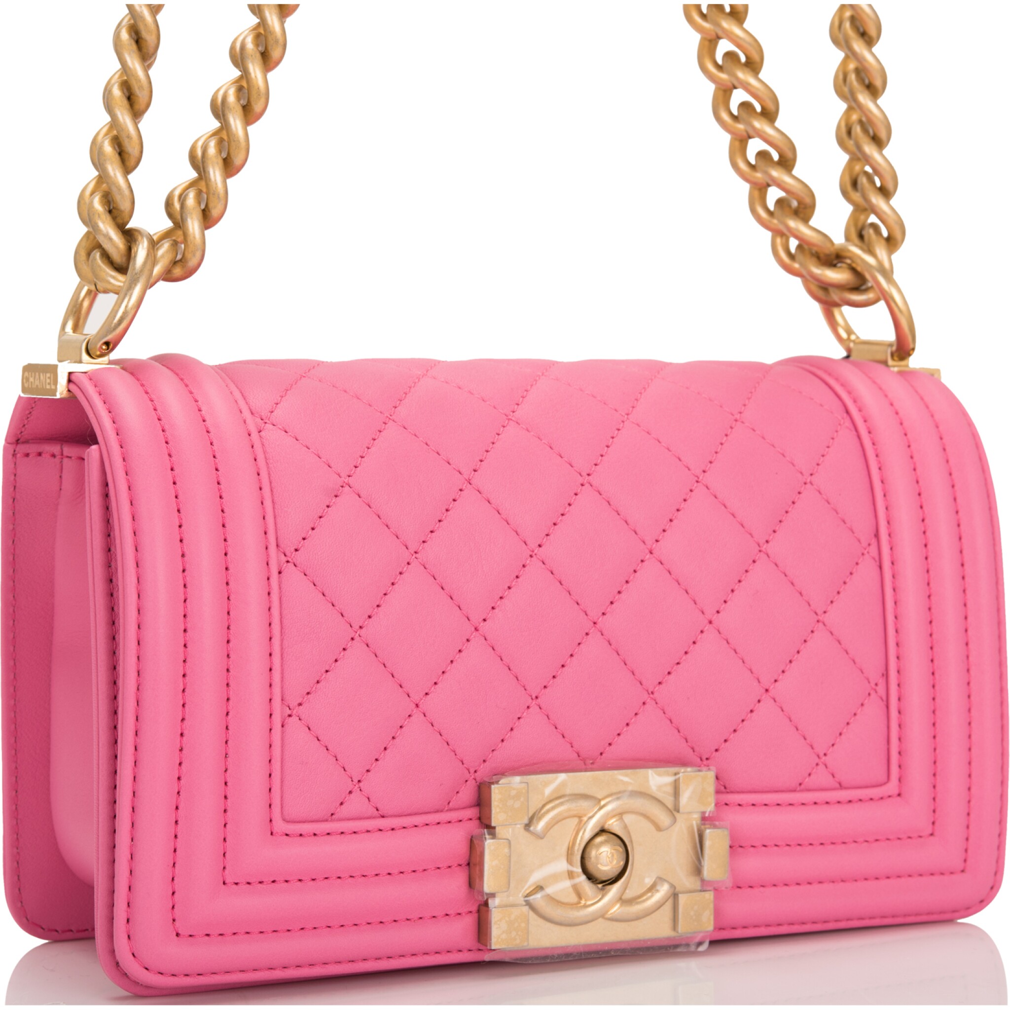 Chanel Pink Quilted Small Boy Bag Of Calfskin Leather With Matte Gold Tone Hardware Handbags Accessories Online Ecommerce Retail Sotheby S